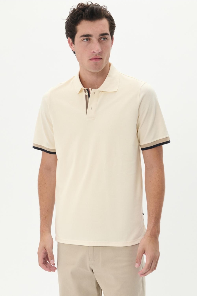 MASCOUT POLO STRIPE 30207857 110104 OFF WHITE